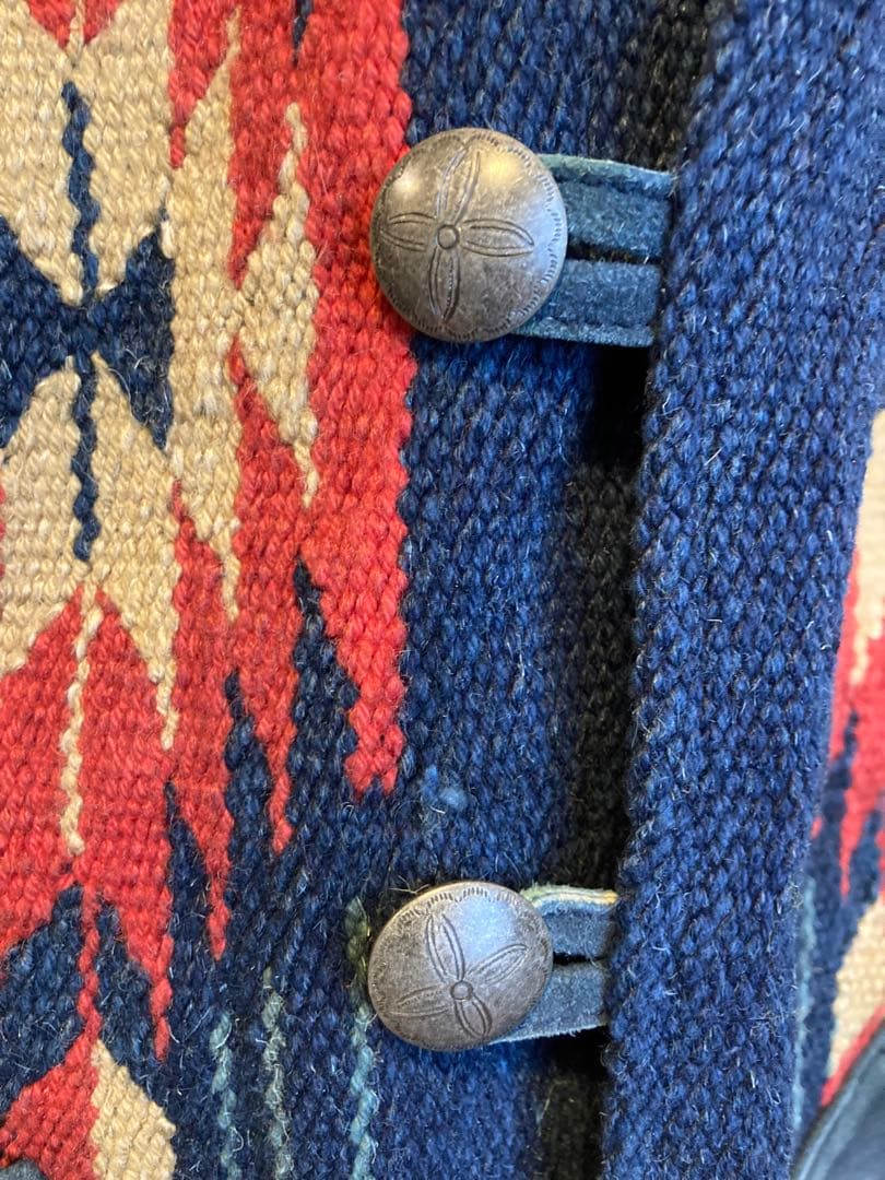 RRL indigo native柄ハンドウーブン ジャカード ベスト サイズS