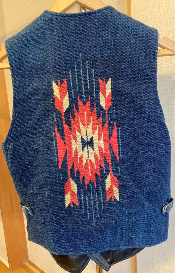 RRL indigo native柄ハンドウーブン ジャカード ベスト サイズS