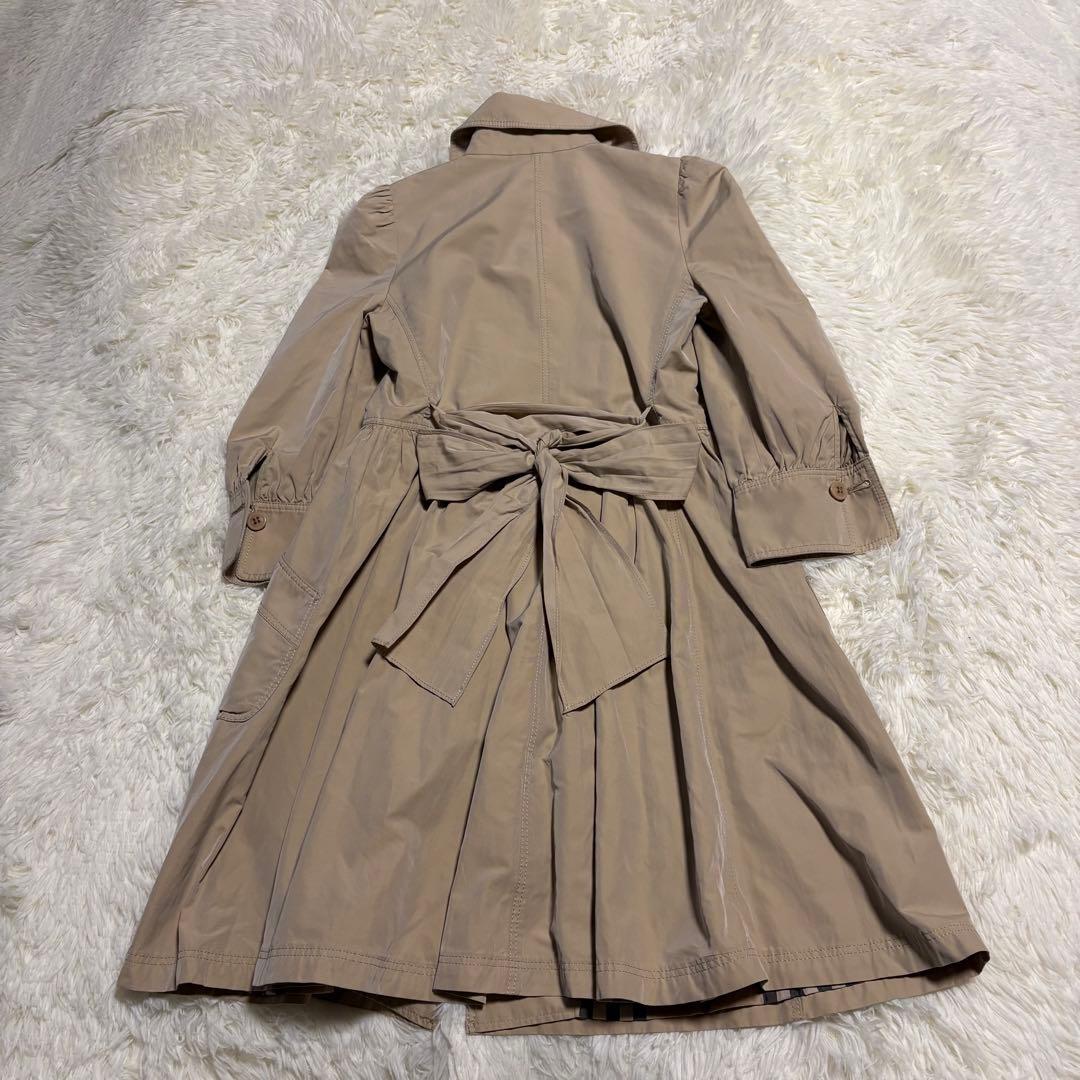 【美品 】バーバリー ブルーレーベル ノバチェック トレンチコート フレア 希少