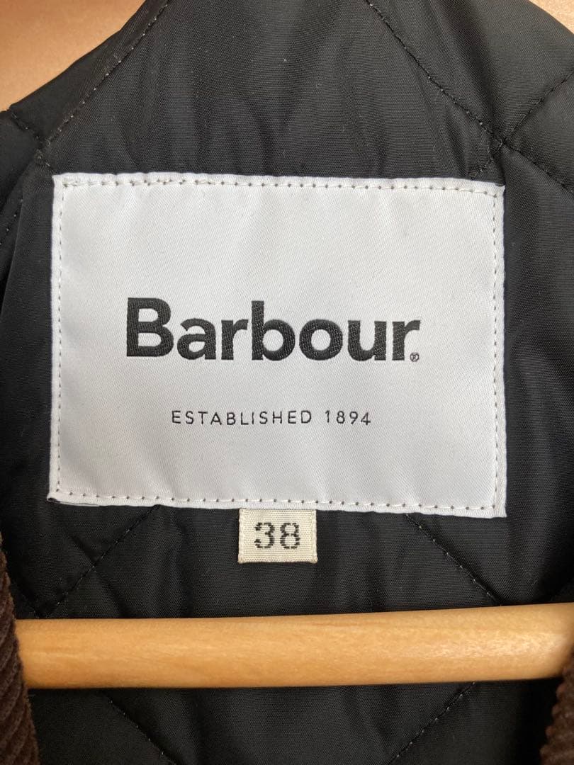 Barbour ビデイルSLノンオイル　サイズ38 グリーン　ライナーベスト付き