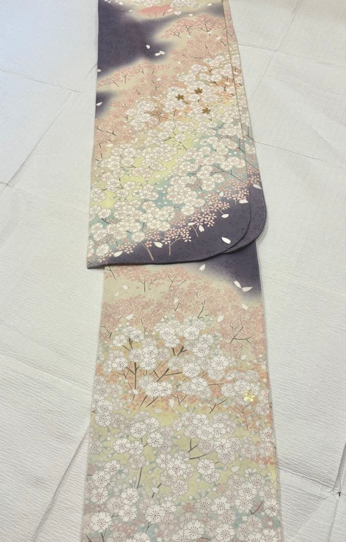 桜柄振袖 紫色