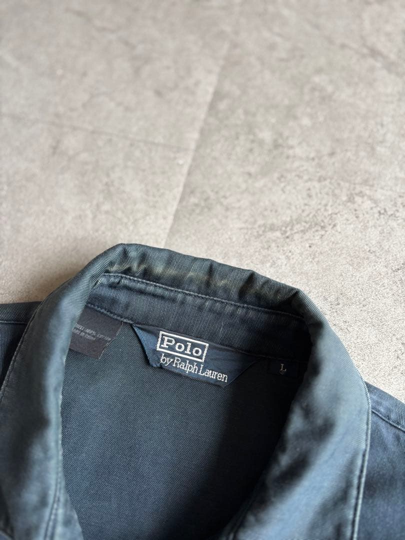 ￼90s Polo Ralph Lauren スイングトップ L ネイビー 刺繍