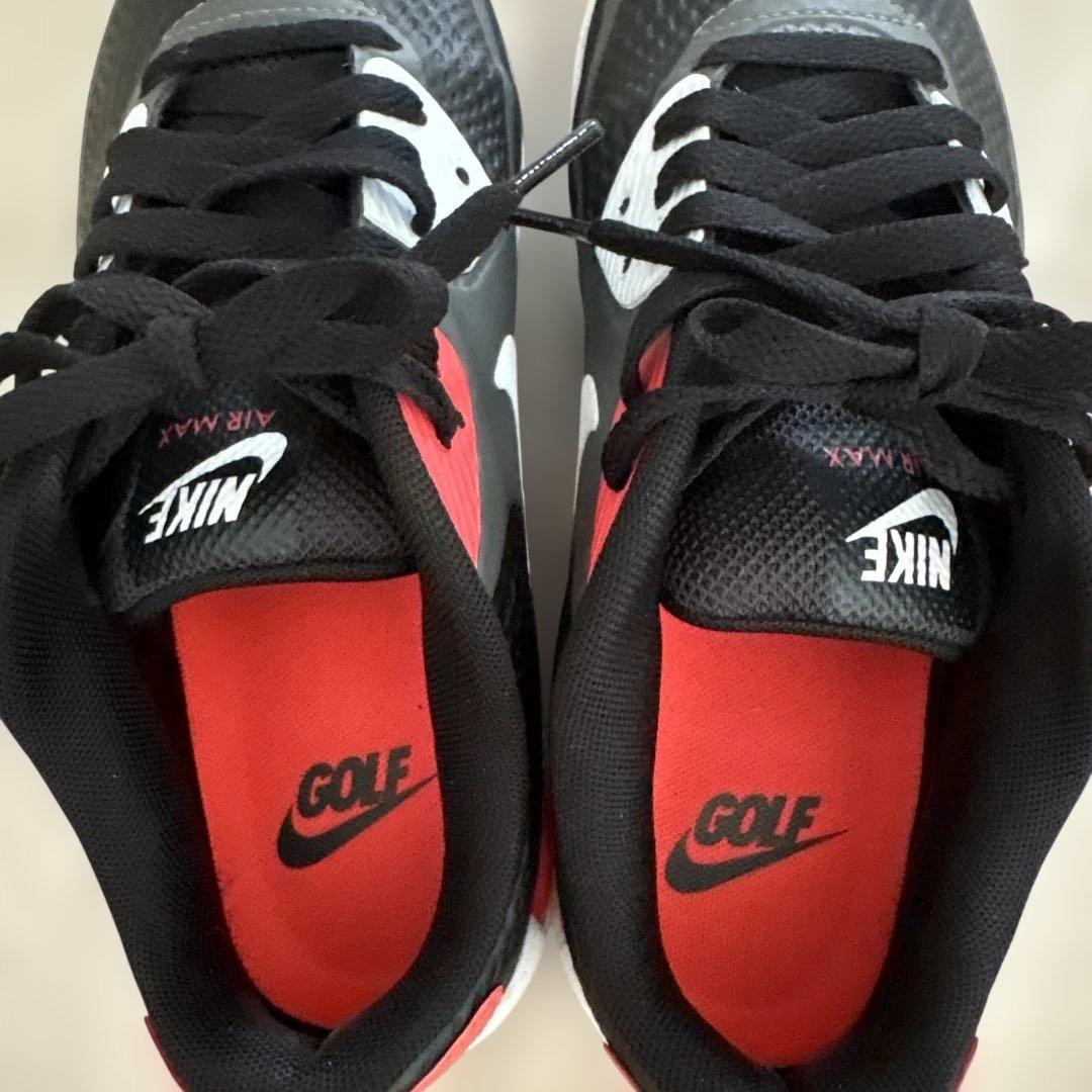 Nike Air Max 黒赤ゴルフシューズ