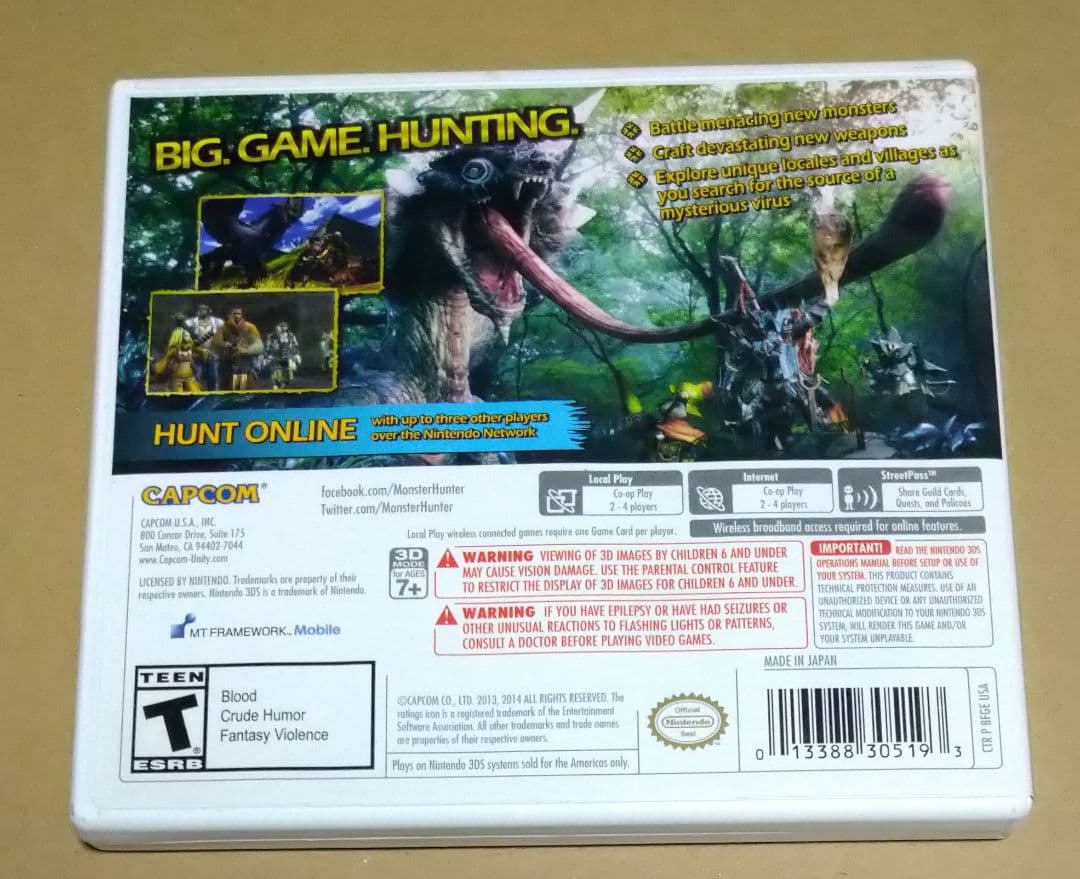 【北米版】MONSTER HUNTER 4 ULTIMATE 3DS