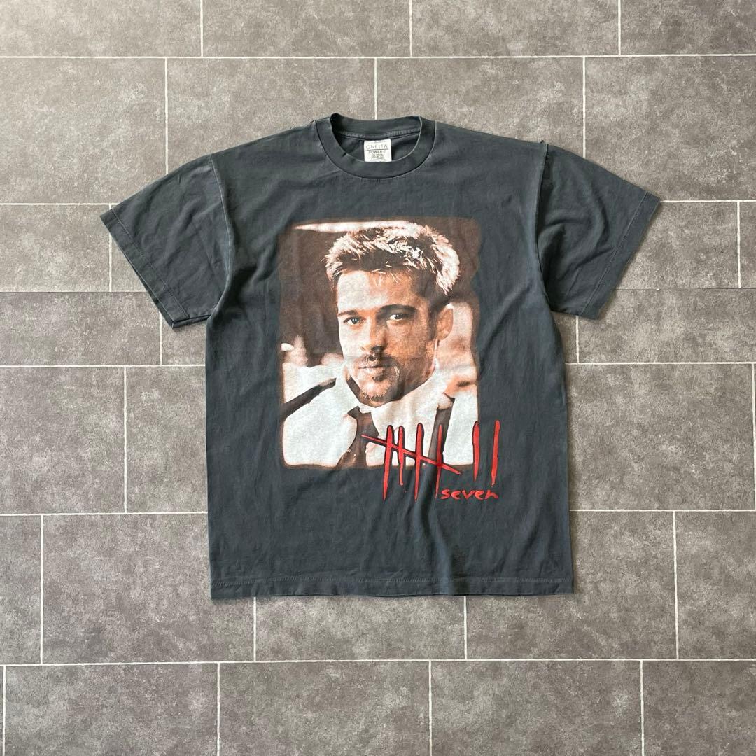 Seven セブン 映画 ブラッドピット S/S フェードTシャツ L
