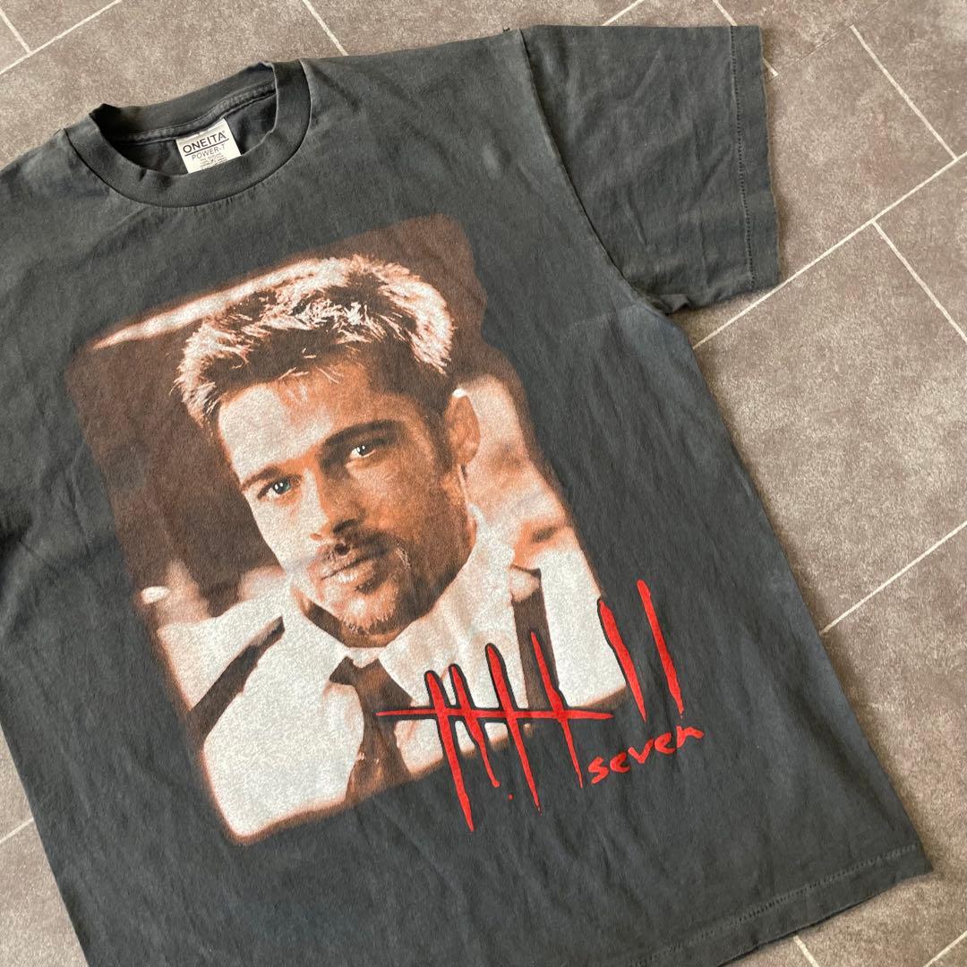 Seven セブン 映画 ブラッドピット S/S フェードTシャツ L
