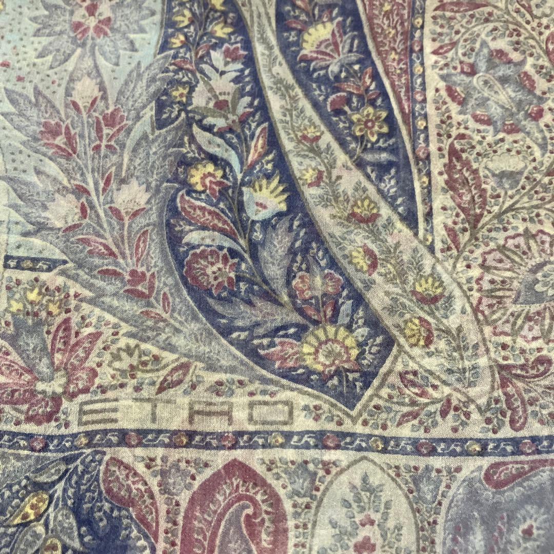 ETRO ペイズリー柄 大判シルクスカーフ