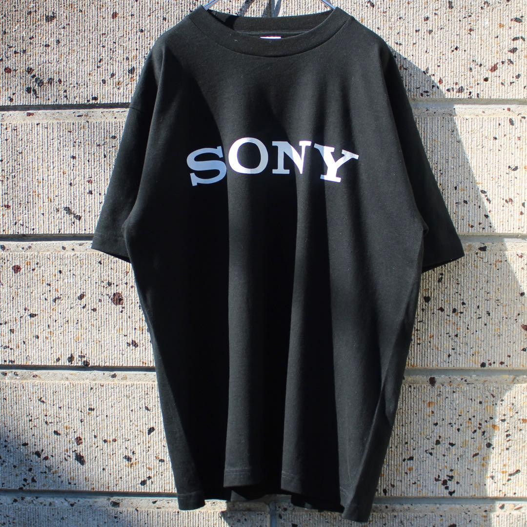 SONY モノクロ 黒 × 白 古着 Tシャツ