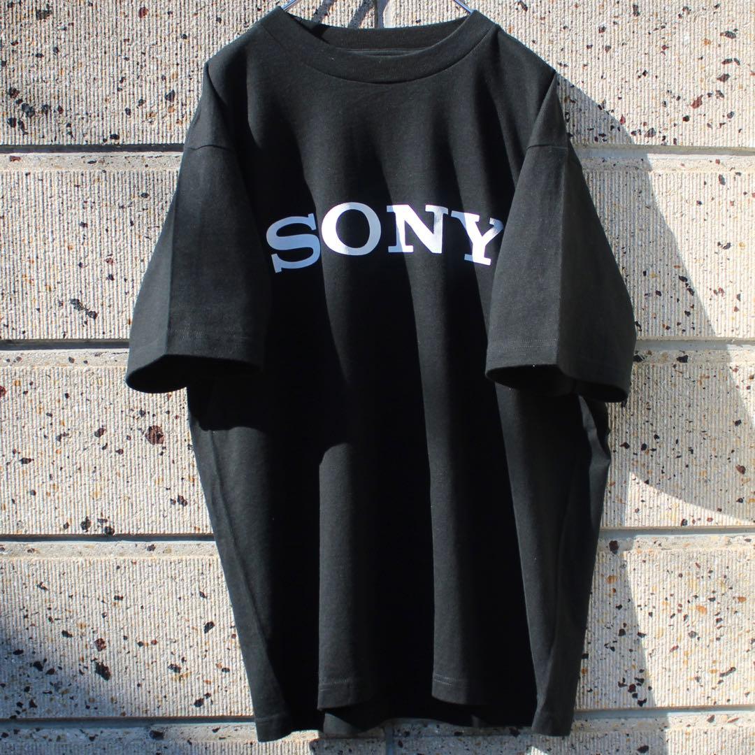 SONY モノクロ 黒 × 白 古着 Tシャツ