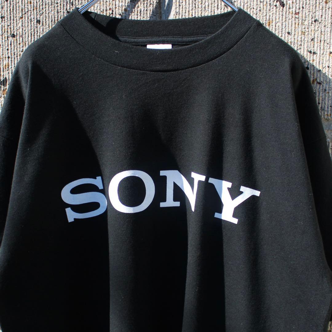 SONY モノクロ 黒 × 白 古着 Tシャツ