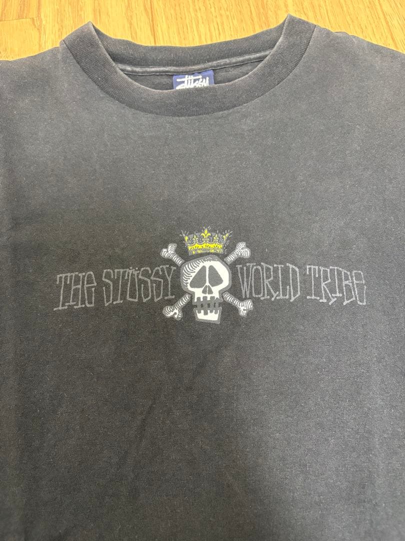 ステューシー　紺タグ　USA製 90s Tシャツ ブラック　スカル