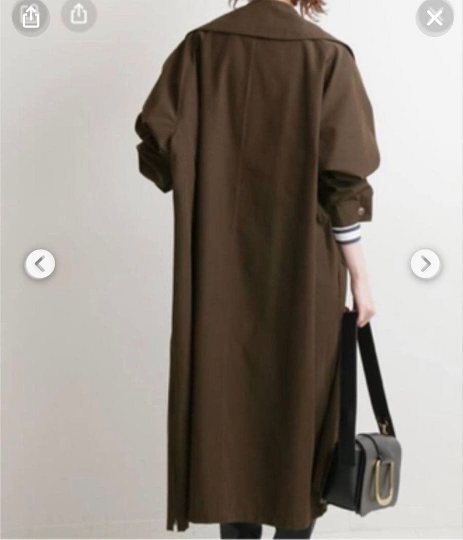 IENA VACHEMENT LONG COAT カーキ　新品　付属品あり