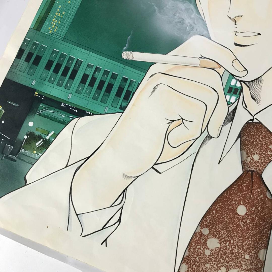 檜垣 憲朗 直筆カラー 原画 原稿 【ジ・ゴ・ロ】青年マンガ サイン入り