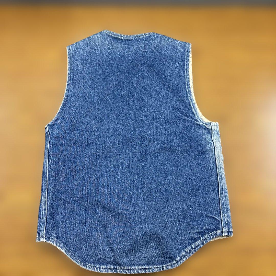 80'S CARHARTT 裏地ボア デニムベスト インディゴ USA製