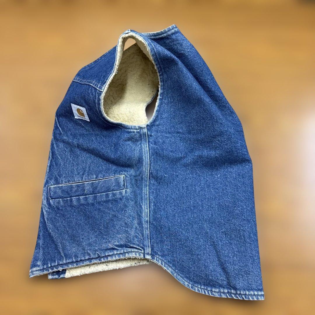 80'S CARHARTT 裏地ボア デニムベスト インディゴ USA製