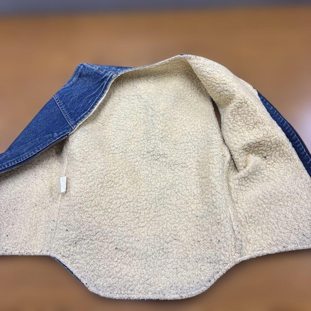 80'S CARHARTT 裏地ボア デニムベスト インディゴ USA製