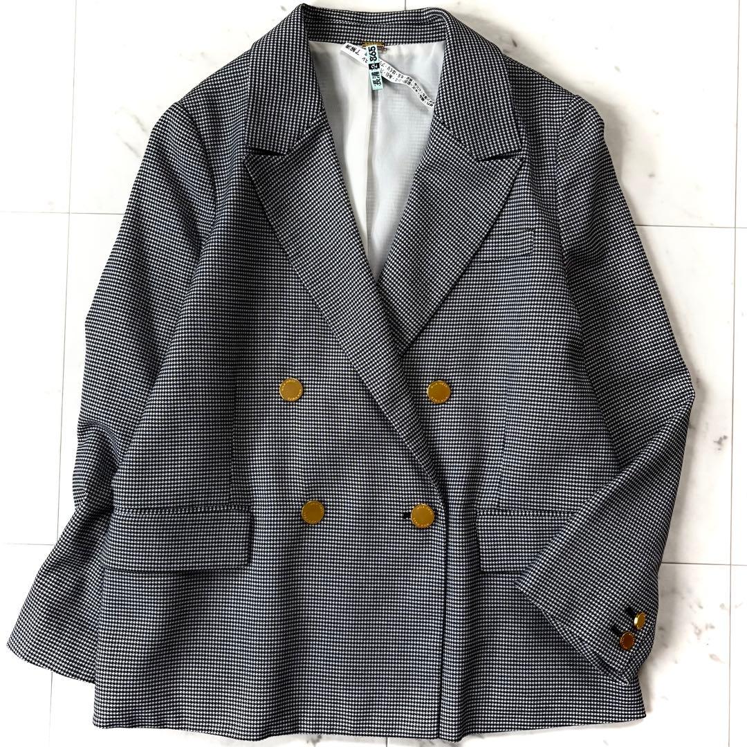 美品　クリーニング済✨ミラオーウェン　金釦ダブルブレストコンパクトジャケット