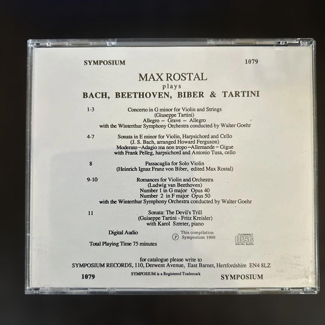 クラシック MAX ROSTAL plays BACH, BEETHOVEN, BIBER