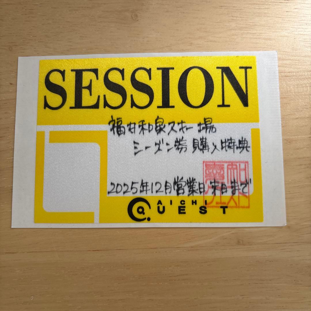 愛知クエスト　1日券　2枚　2025年12月末まで使用可