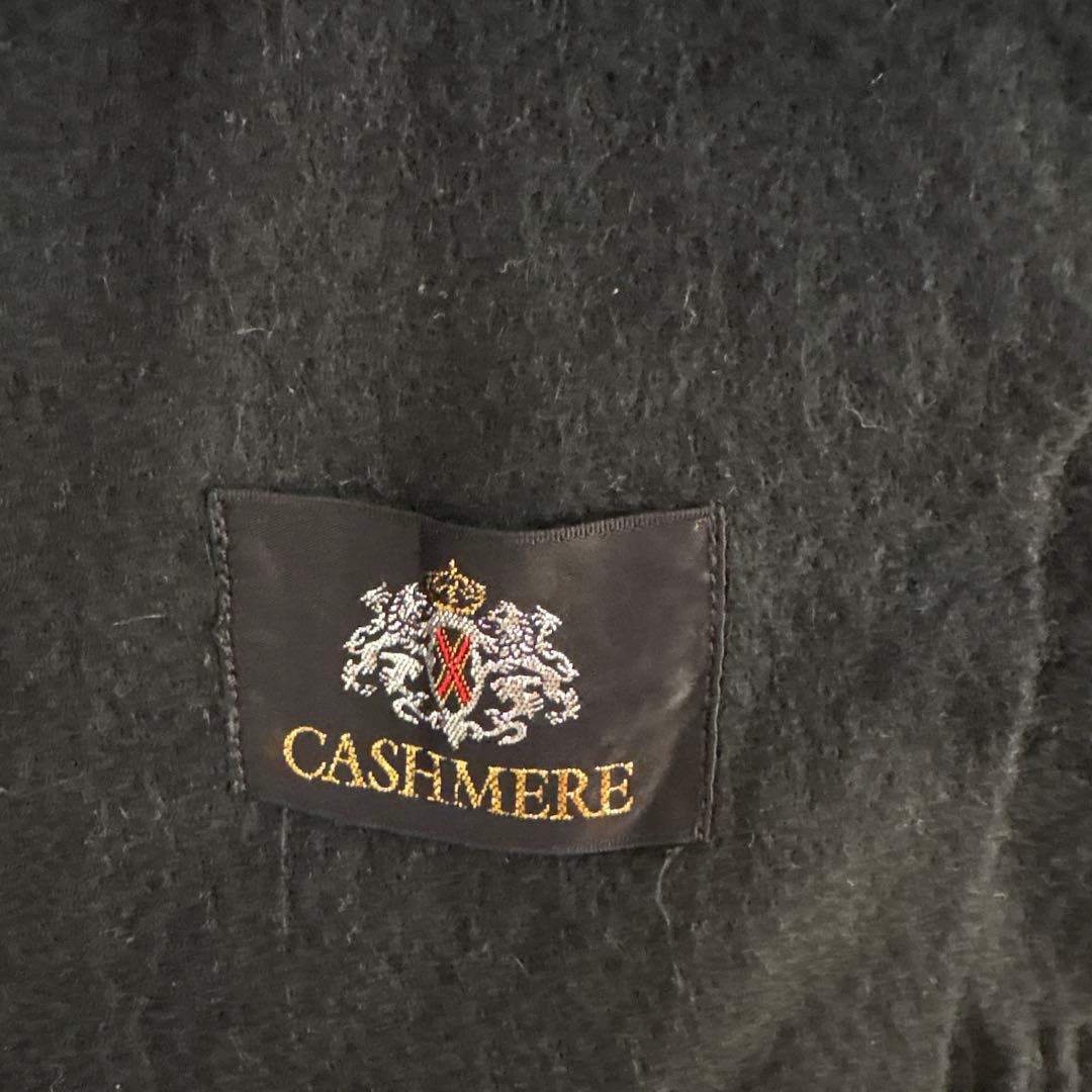 CASHMERE カシミヤ100% ブラックストール