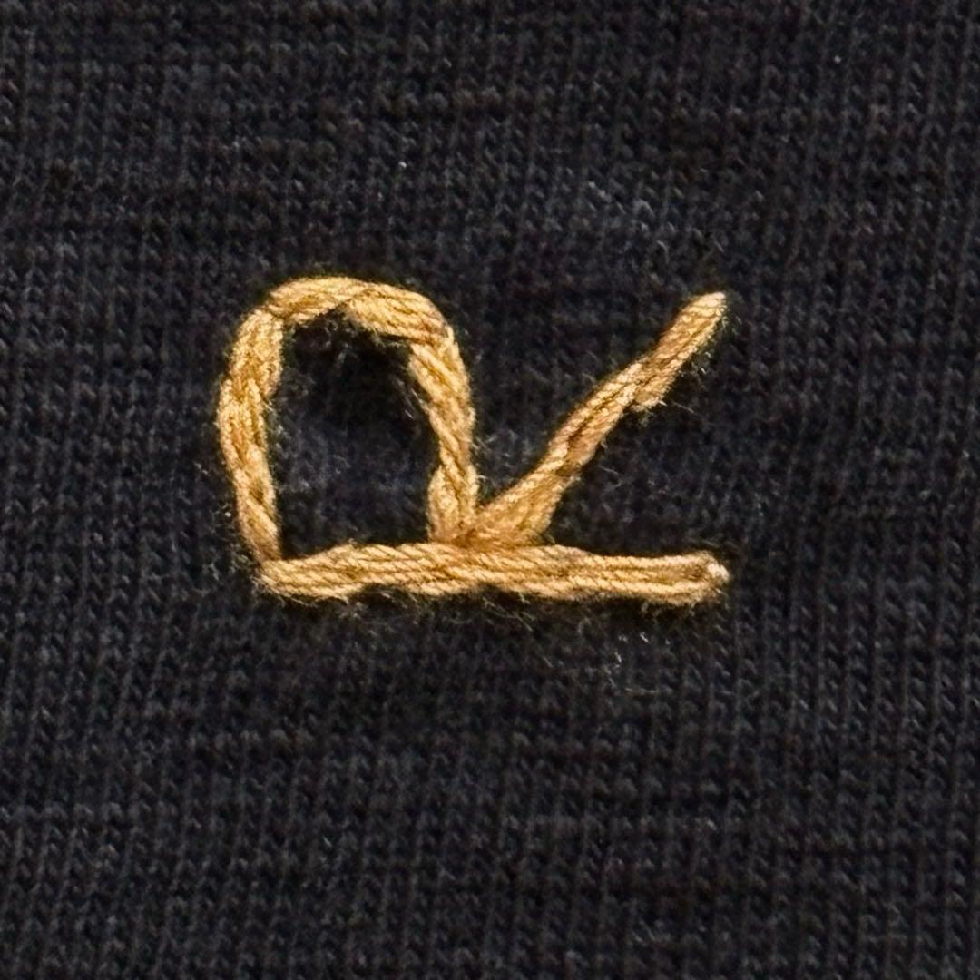 美品 45R ポロシャツ 馬ポロ ブラック スクエアシルエット 刺繍 ゆったりF