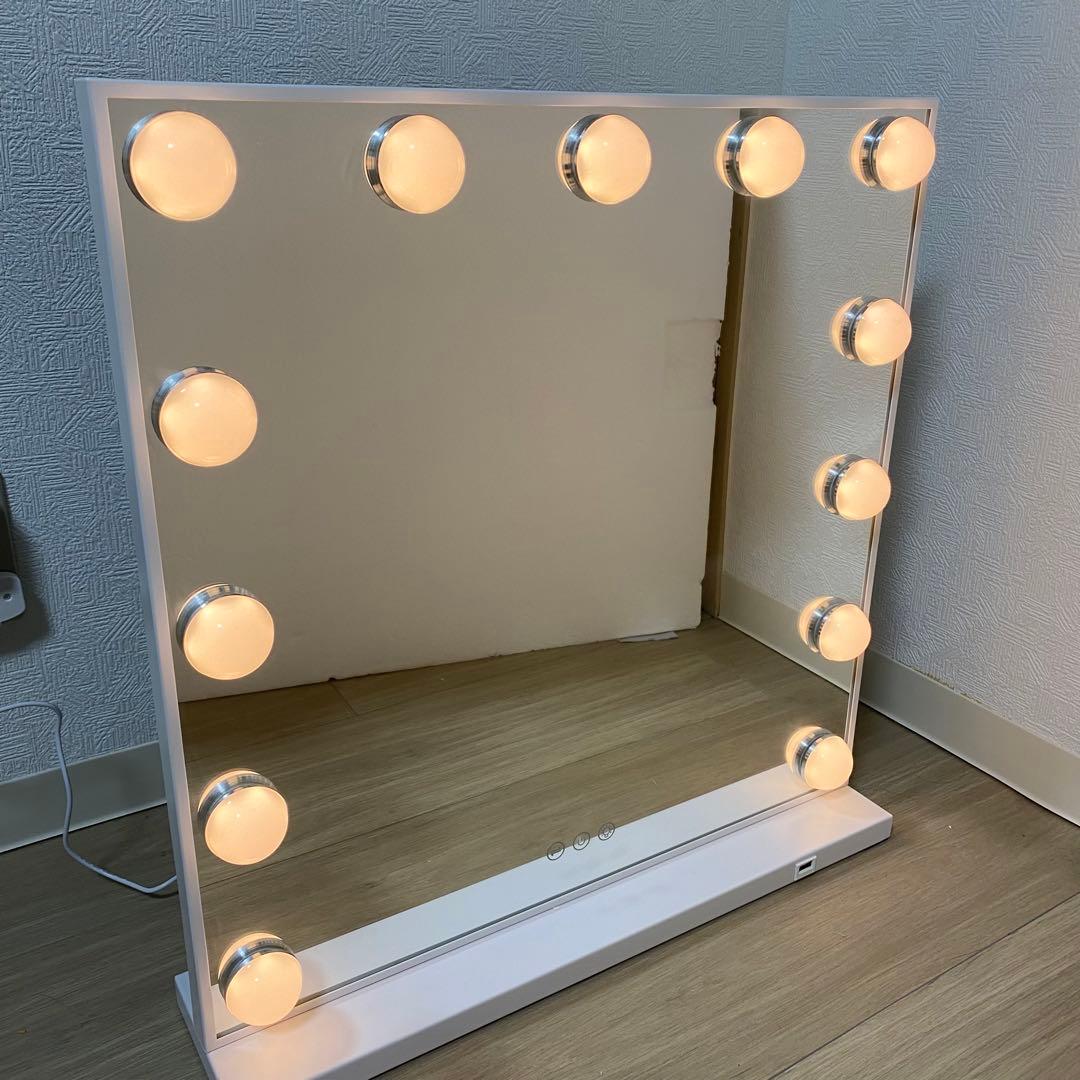 【最新型／元箱・緩衝材あり】エルドラドハリウッドミラー2 美品 LED調光