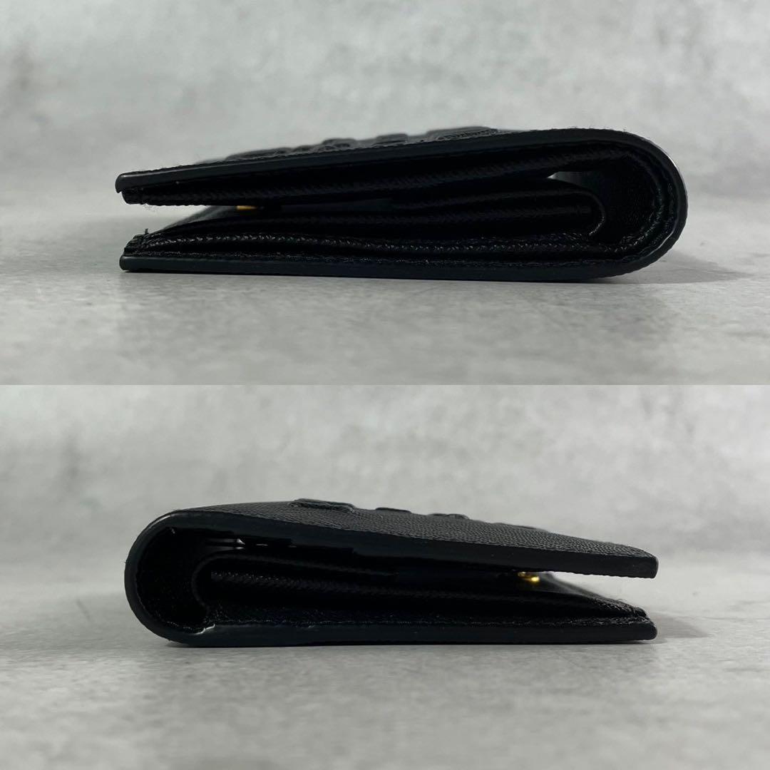 新品未使用 近年 プラダ PRADA エンボスロゴ 財布 サフィアーノレザー 黒