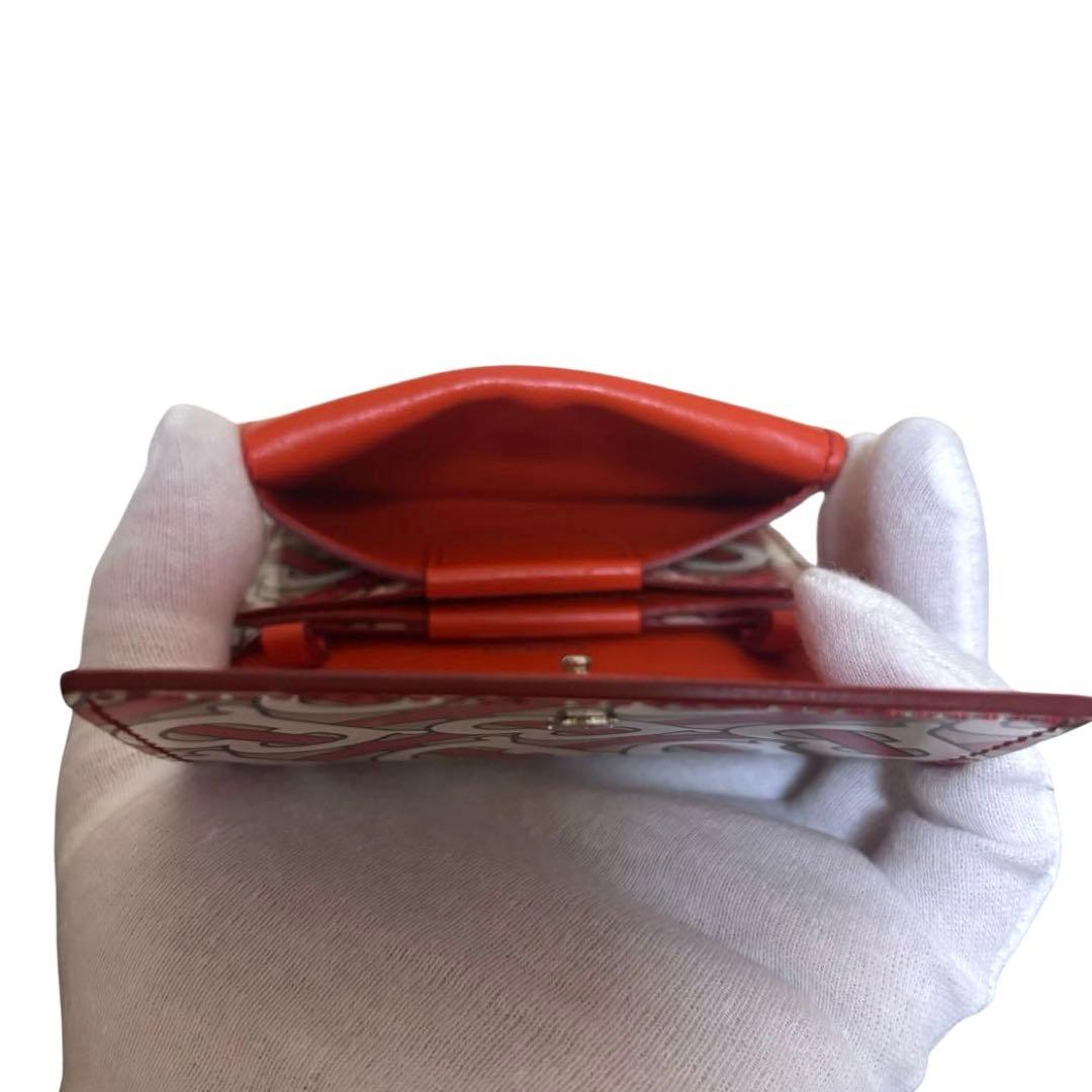 希少　美品　バーバリー　折り財布　レザー　マルチカラー　TB柄　TBロゴ金具