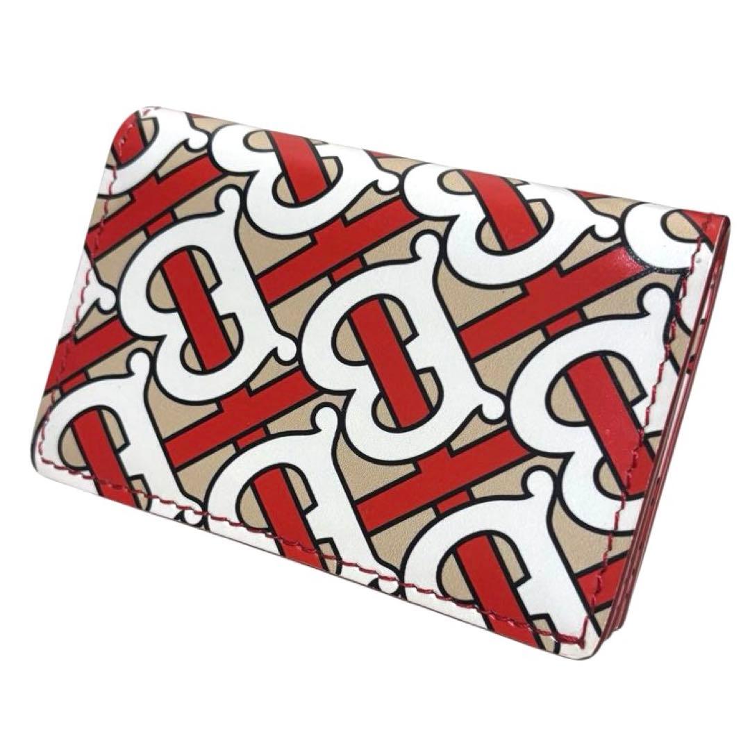 希少　美品　バーバリー　折り財布　レザー　マルチカラー　TB柄　TBロゴ金具