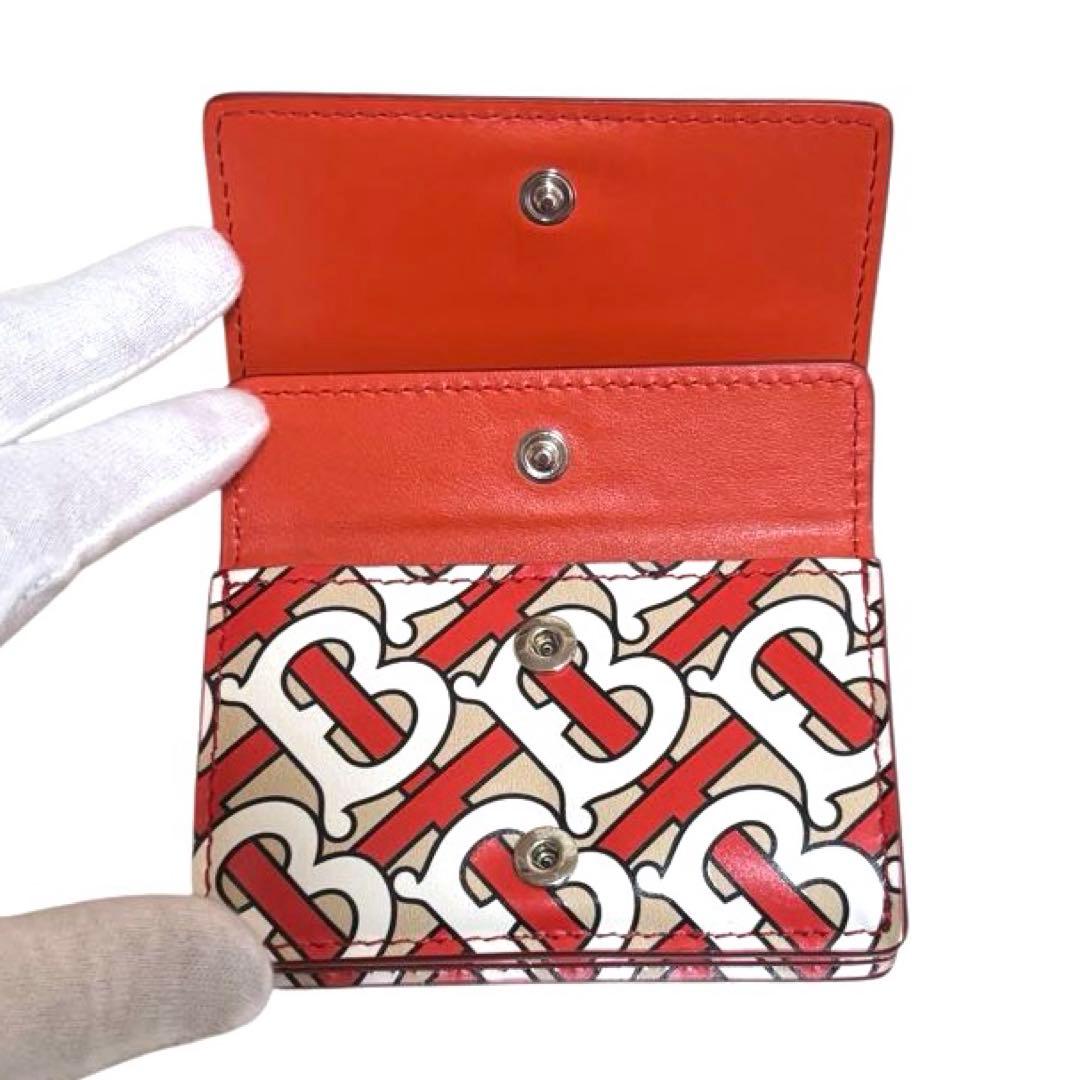 希少　美品　バーバリー　折り財布　レザー　マルチカラー　TB柄　TBロゴ金具