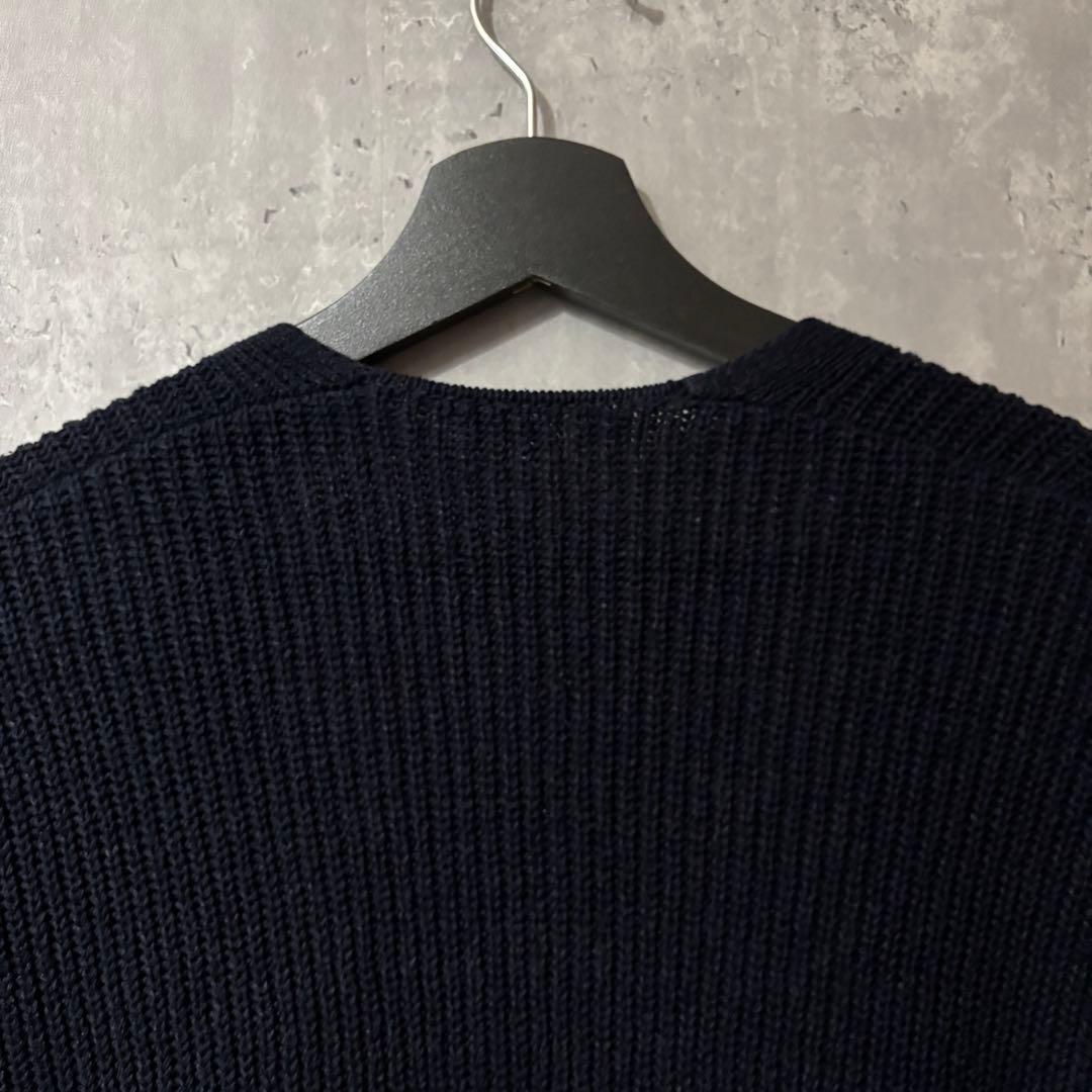 【美品】23区 シルクリネン ロングカーディガン ネイビー　46
