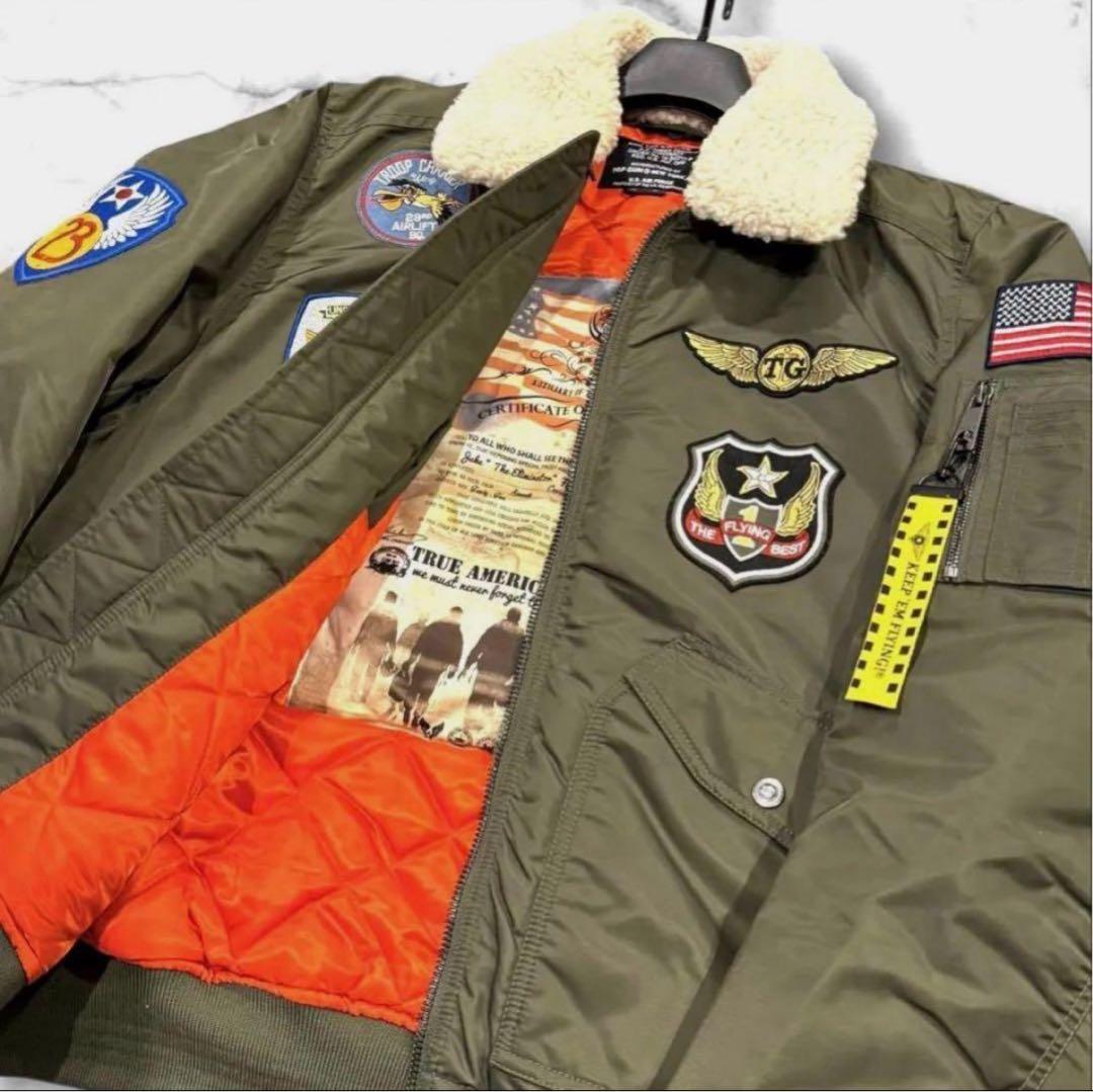 新品級‼️トップガン MA-1 CWU-45襟ボア Lサイズ フライトジャケット