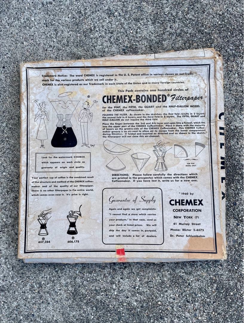 chemex coffee ヴィンテージ コーヒーフィルター カフェUSA