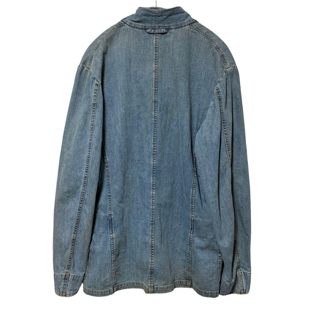 N-587 BLUE BLUE ブルーブルー　マオカラー　デニムカバーオール　L