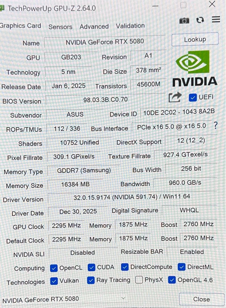 グラフィックボード・グラボ・ビデオカード ROG Astral GeForce RTX5080 White Edition