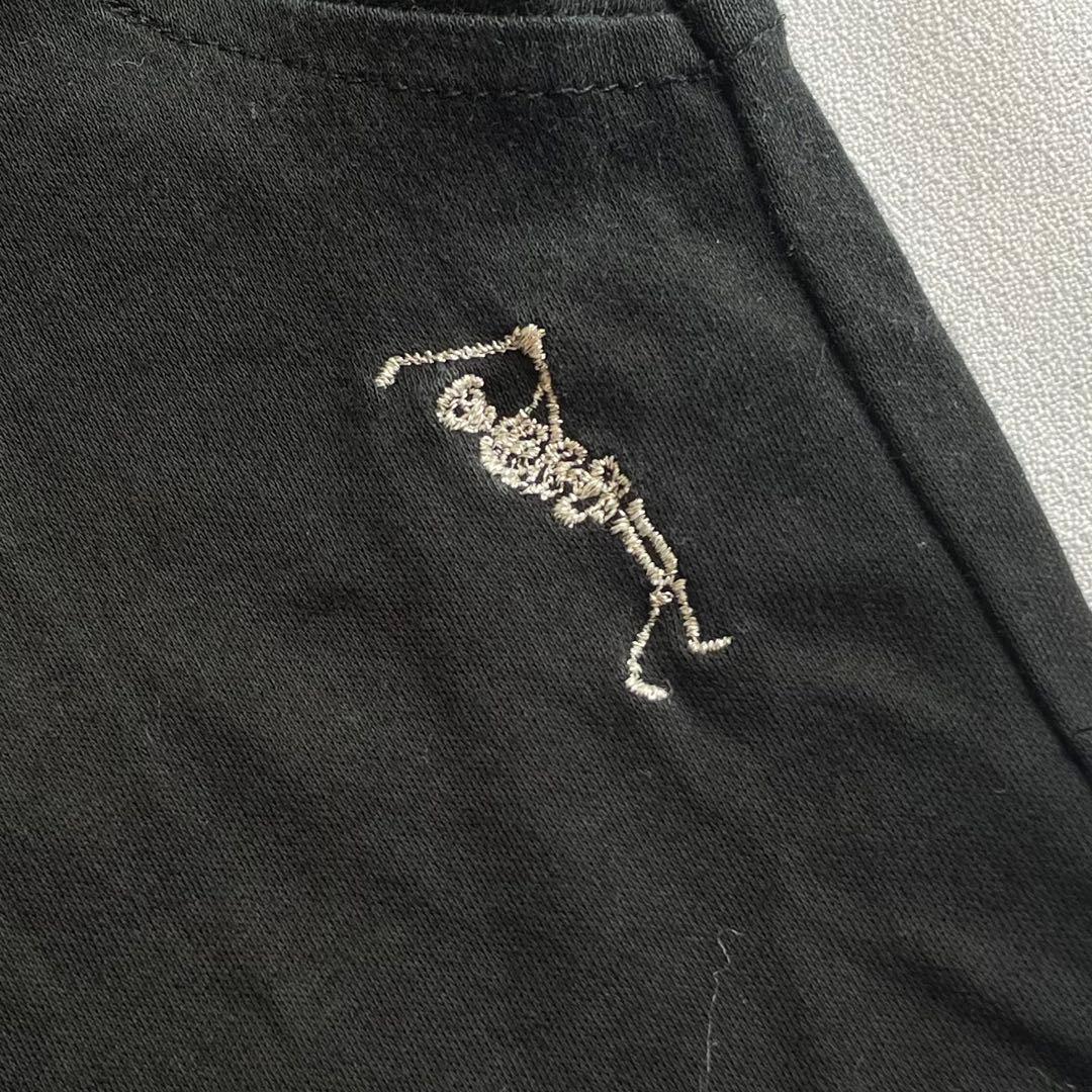 MARK&LONA ポロシャツ 黒 ゴルフ スカル刺繍 サイズ50（LL）