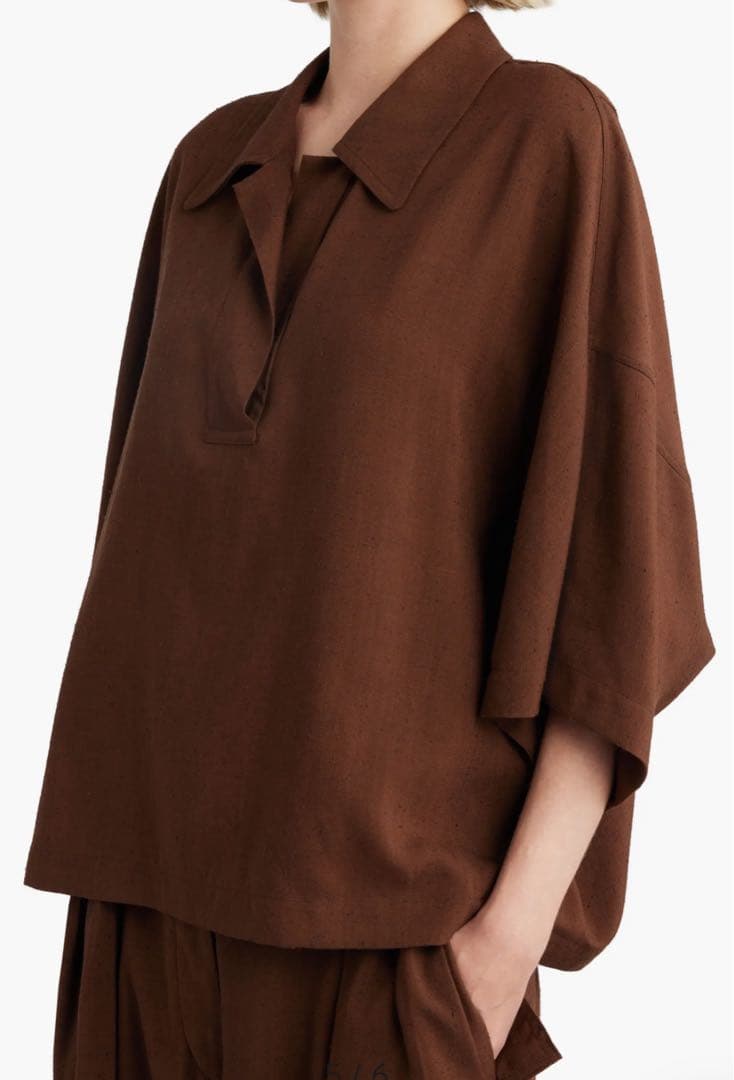 トップス < Dries Van Noten >Oversize Slubbed Polo