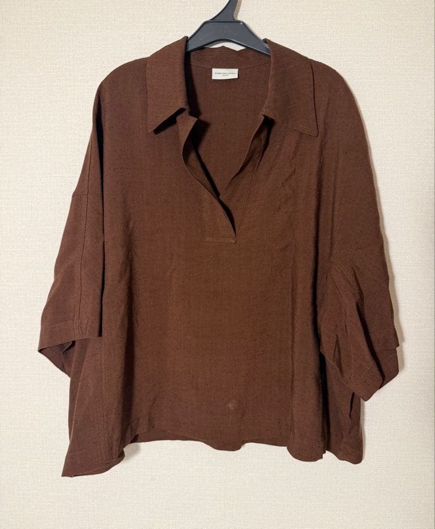トップス < Dries Van Noten >Oversize Slubbed Polo
