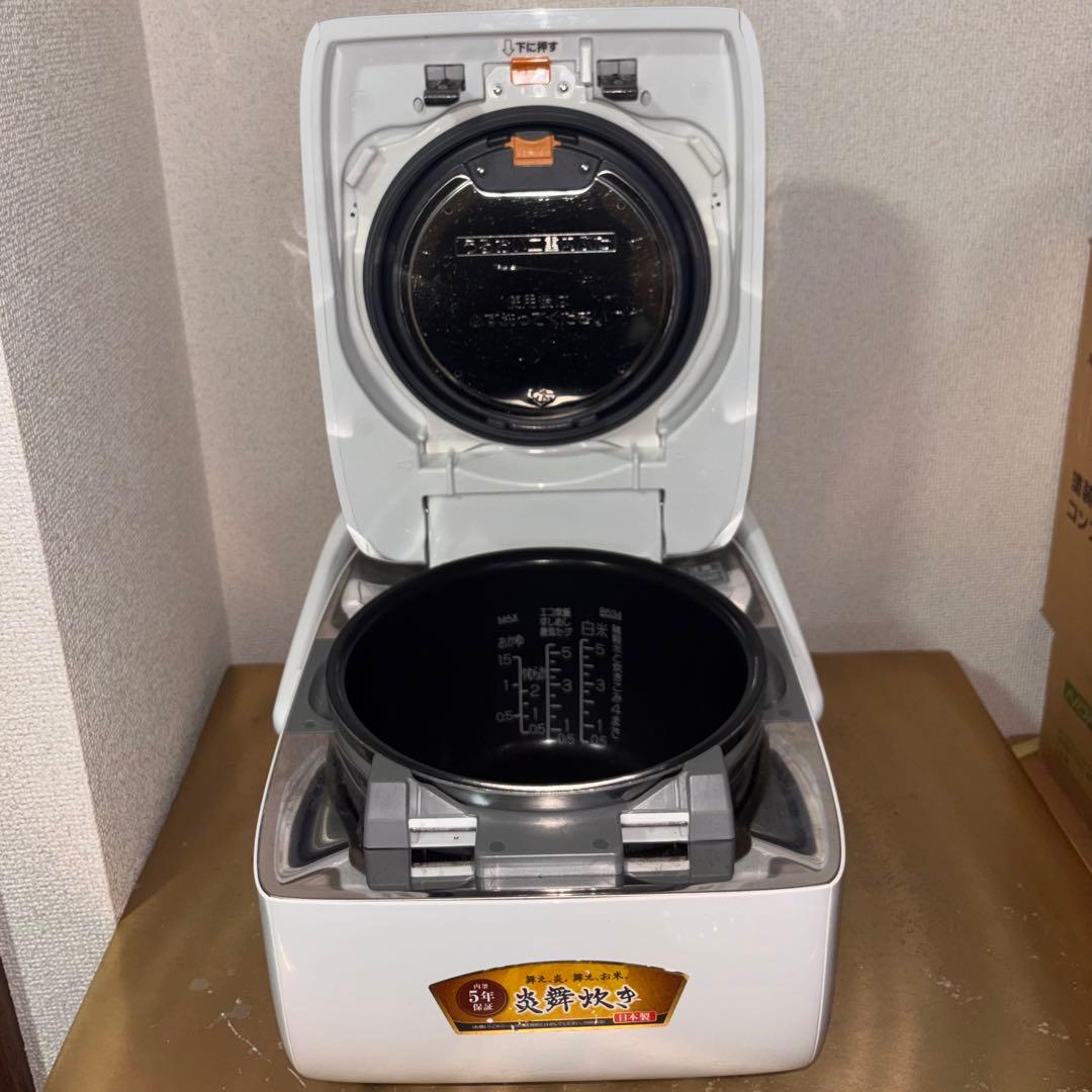 【美品】象印 炎舞炊き NW-KB10 雪白色 圧力IH炊飯ジャー 動作確認済