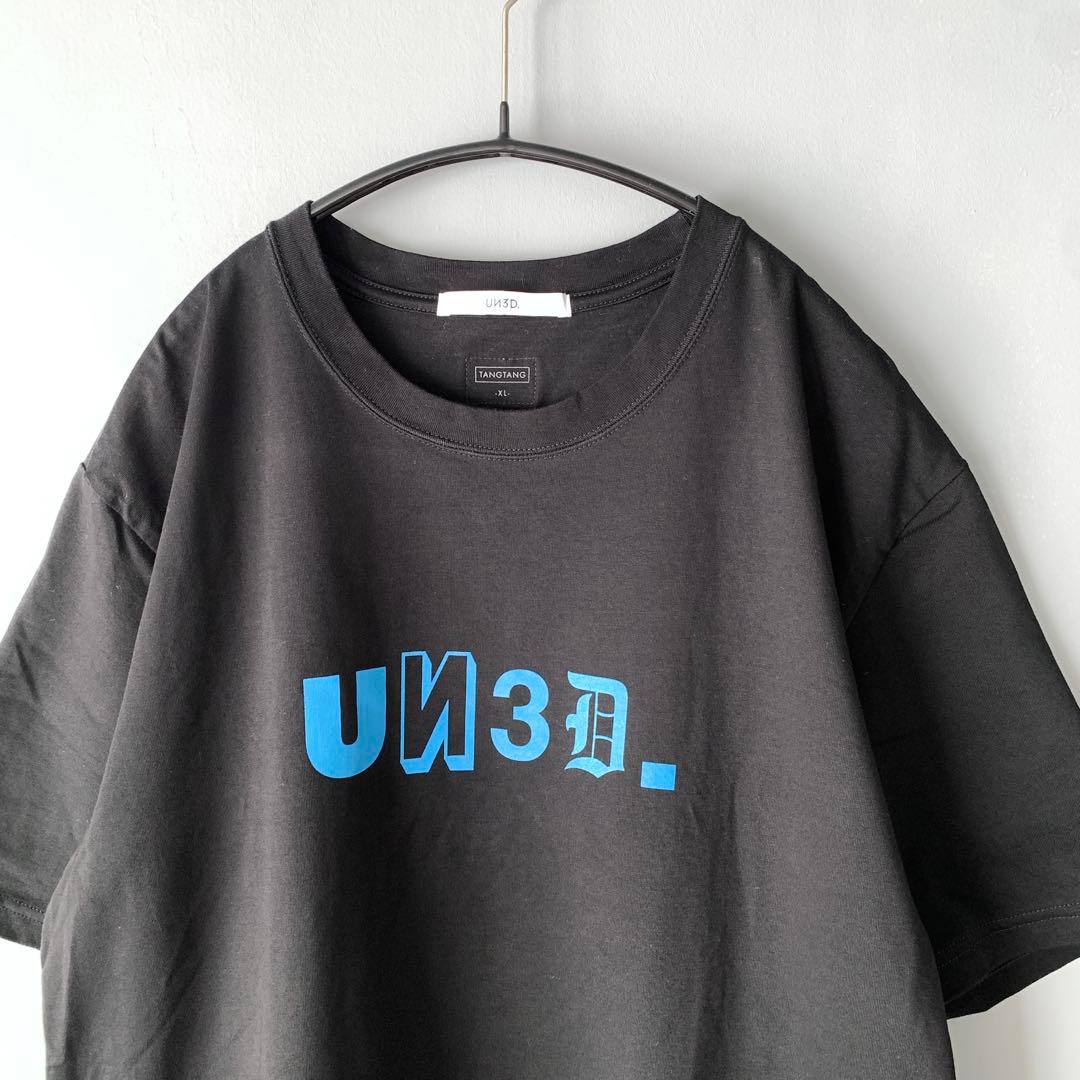 UN3D x TANGTANG ブロックロゴ Tシャツ タンタン 黒ブラックXL
