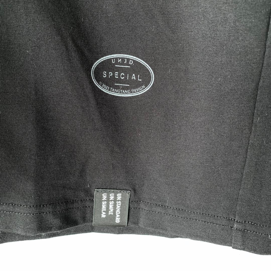 UN3D x TANGTANG ブロックロゴ Tシャツ タンタン 黒ブラックXL