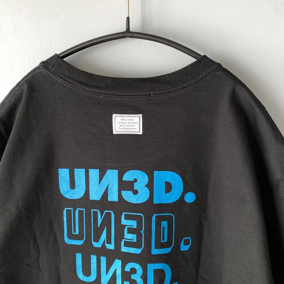 UN3D x TANGTANG ブロックロゴ Tシャツ タンタン 黒ブラックXL