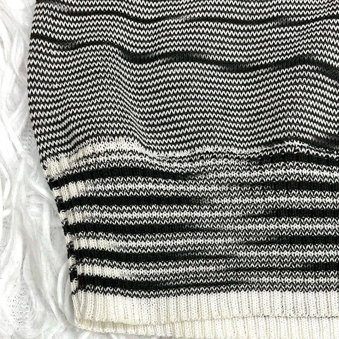 美品★MISSONI★モノトーンボーダー アンサンブル 白黒 サイズ42 M～L