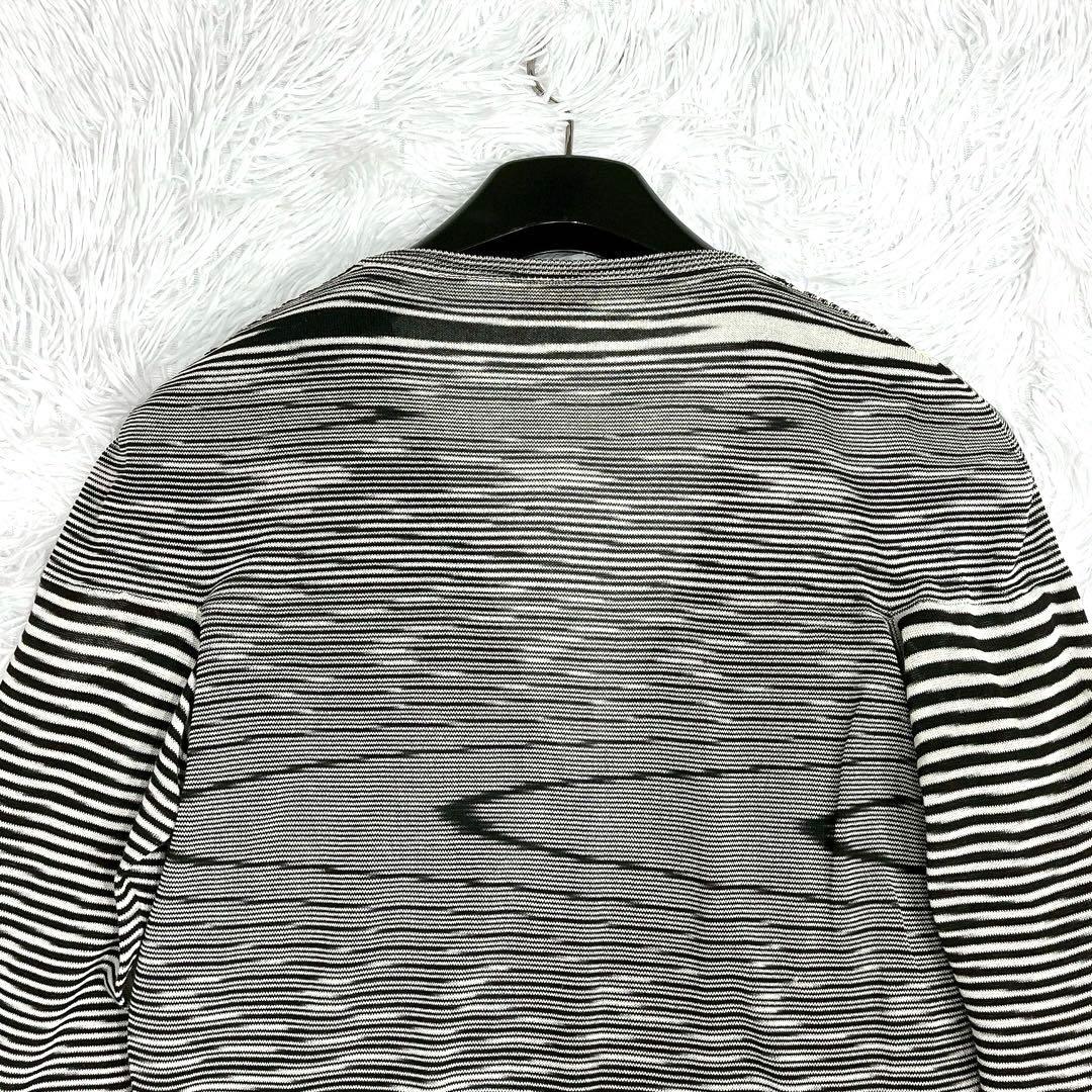 美品★MISSONI★モノトーンボーダー アンサンブル 白黒 サイズ42 M～L