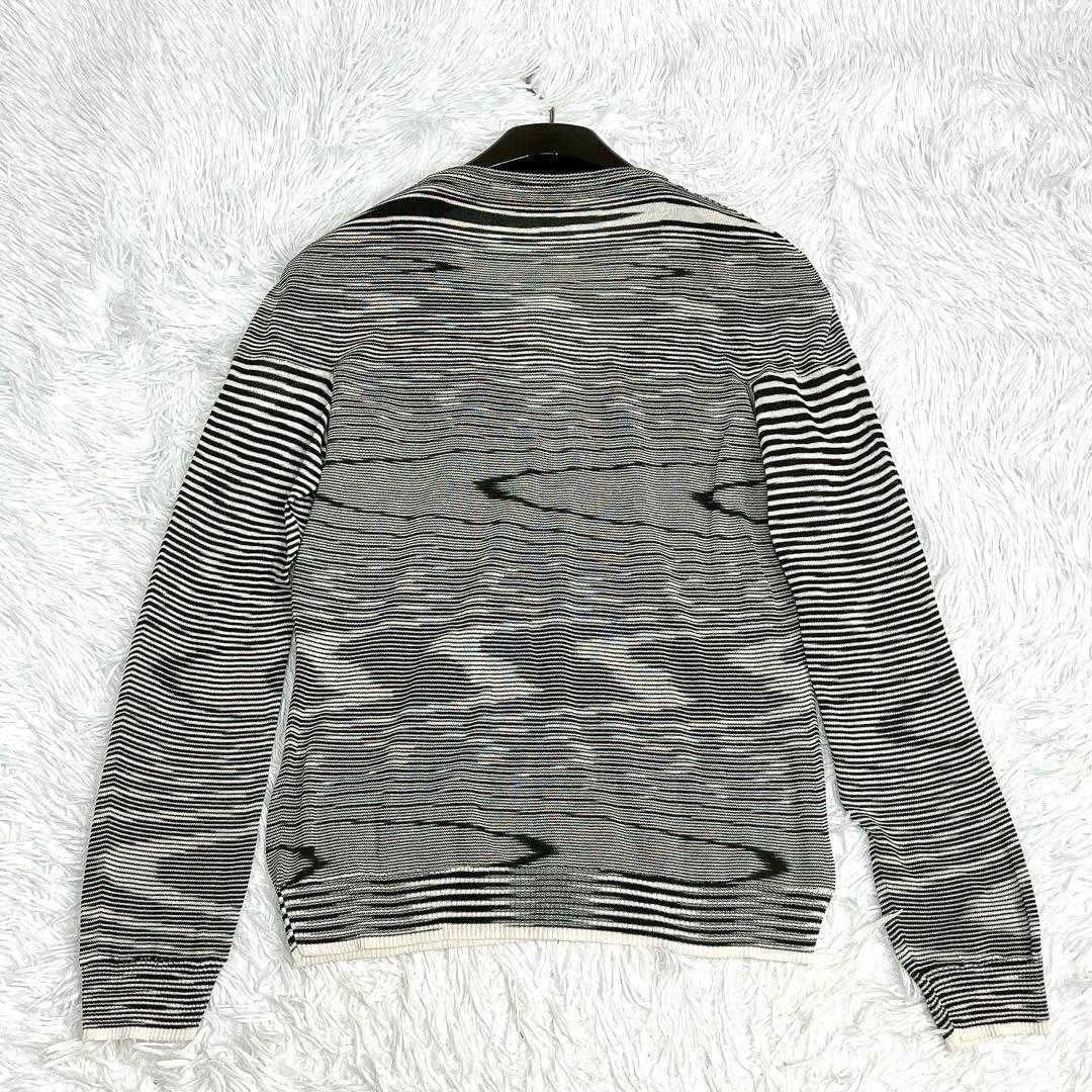美品★MISSONI★モノトーンボーダー アンサンブル 白黒 サイズ42 M～L