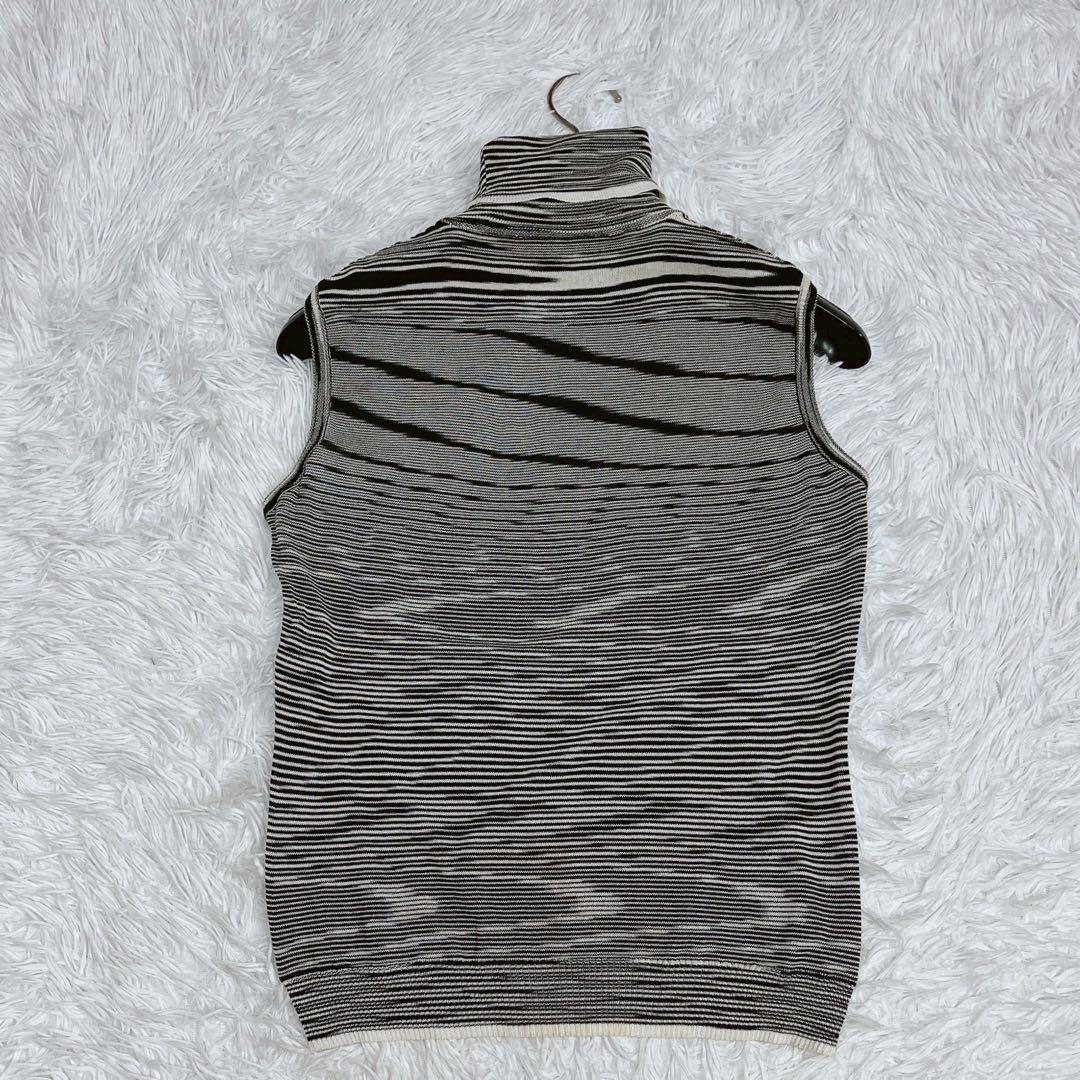美品★MISSONI★モノトーンボーダー アンサンブル 白黒 サイズ42 M～L