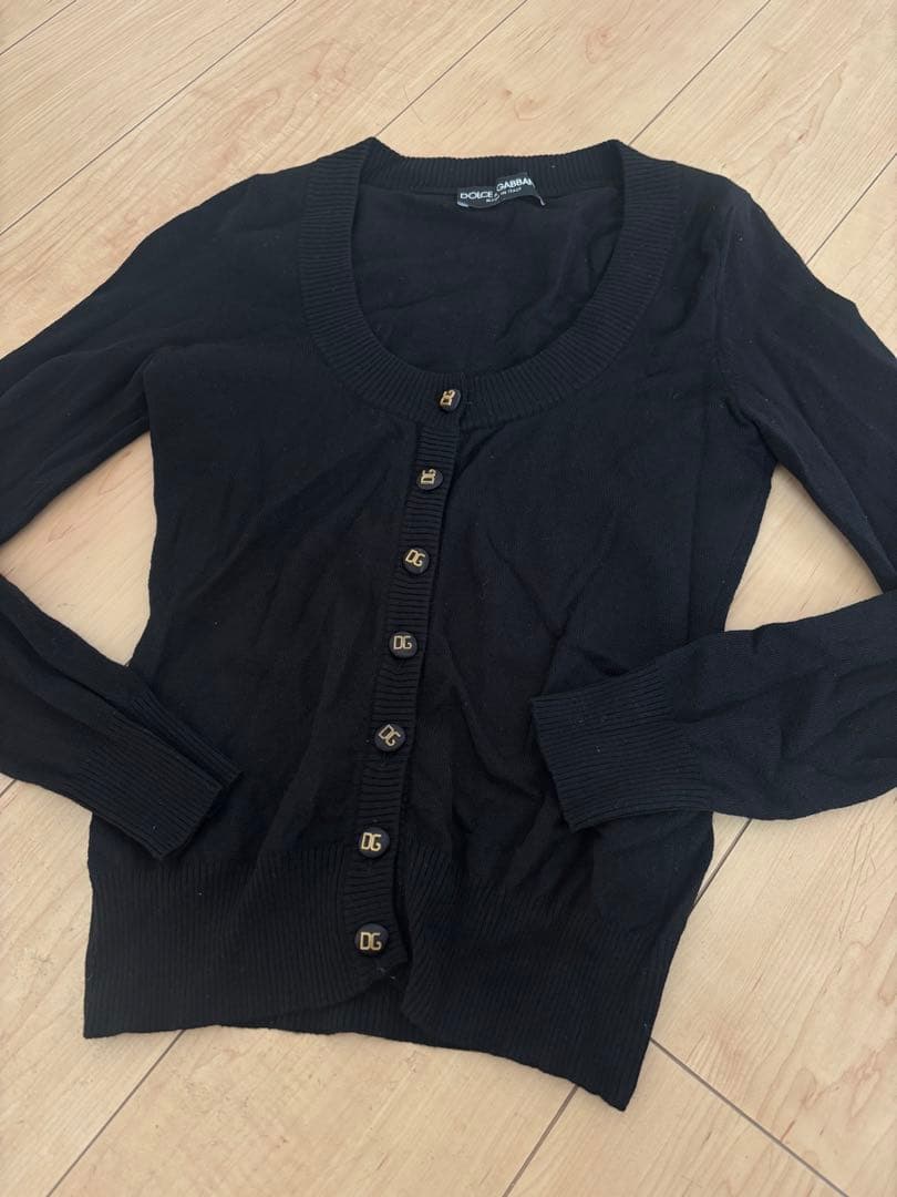 Dolce & Gabbana 黒 ニットカーディガン　ドルガバ　40