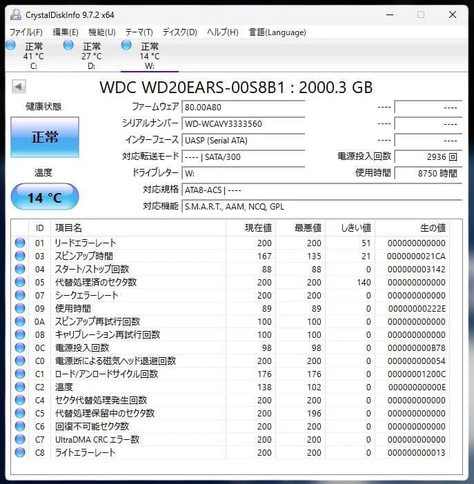 合計11.5TB 2.5インチHDD 4TB 3TB 2TB 0.5TB