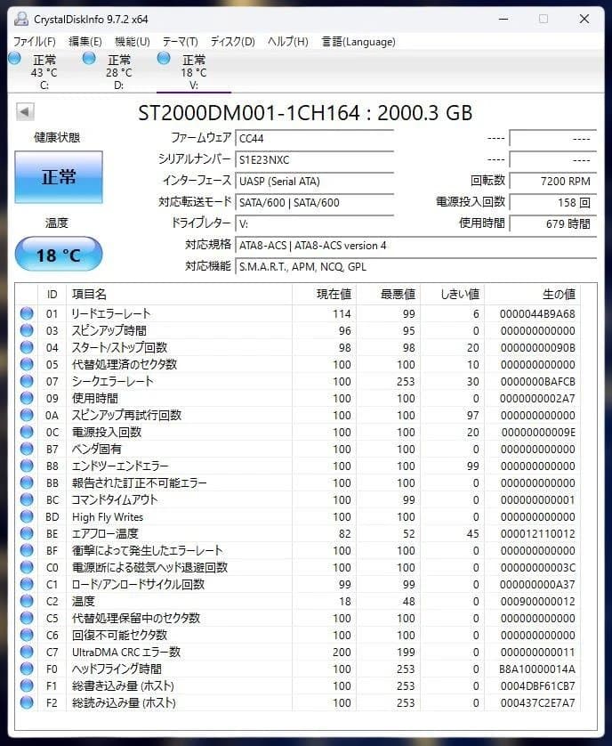 合計11.5TB 2.5インチHDD 4TB 3TB 2TB 0.5TB