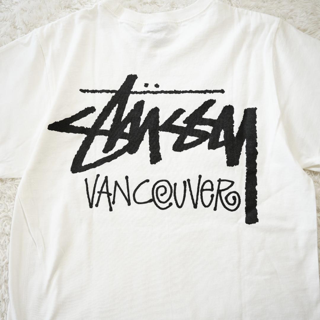 【新品タグ付】STUSSY　ステューシー　ストックロゴ半袖Tシャツ　白　Sサイズ